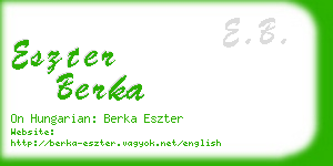 eszter berka business card